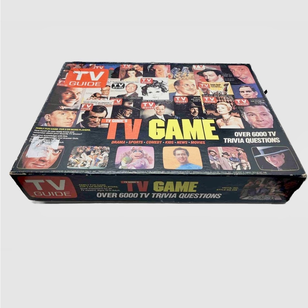Vintage 1984 TV Guide’s TV Game TV Trivia Board Game